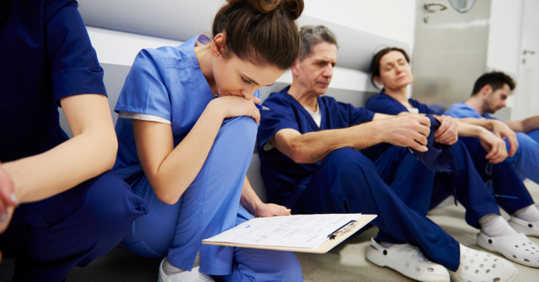 How are hospitals and health care companies addressing the issue of burnout?